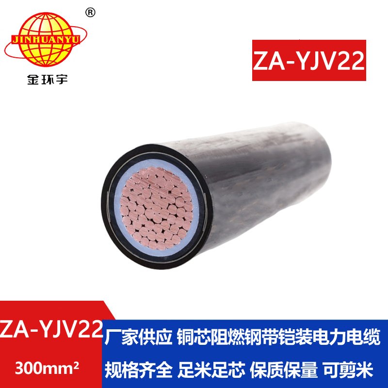 金環宇電纜 深圳電纜廠 ZA-YJV22-300平方阻燃鎧裝電纜yjv22